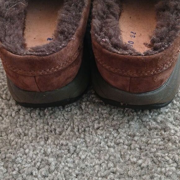 Merrell brown faux fur lined clogs  Sz 5 GUC - Picture 6 of 7